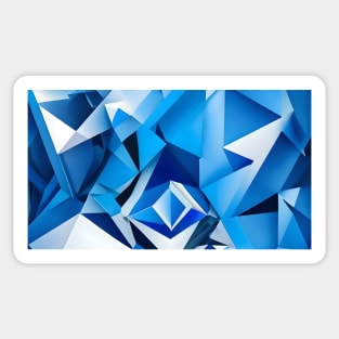 Abstract frozen blue Sticker